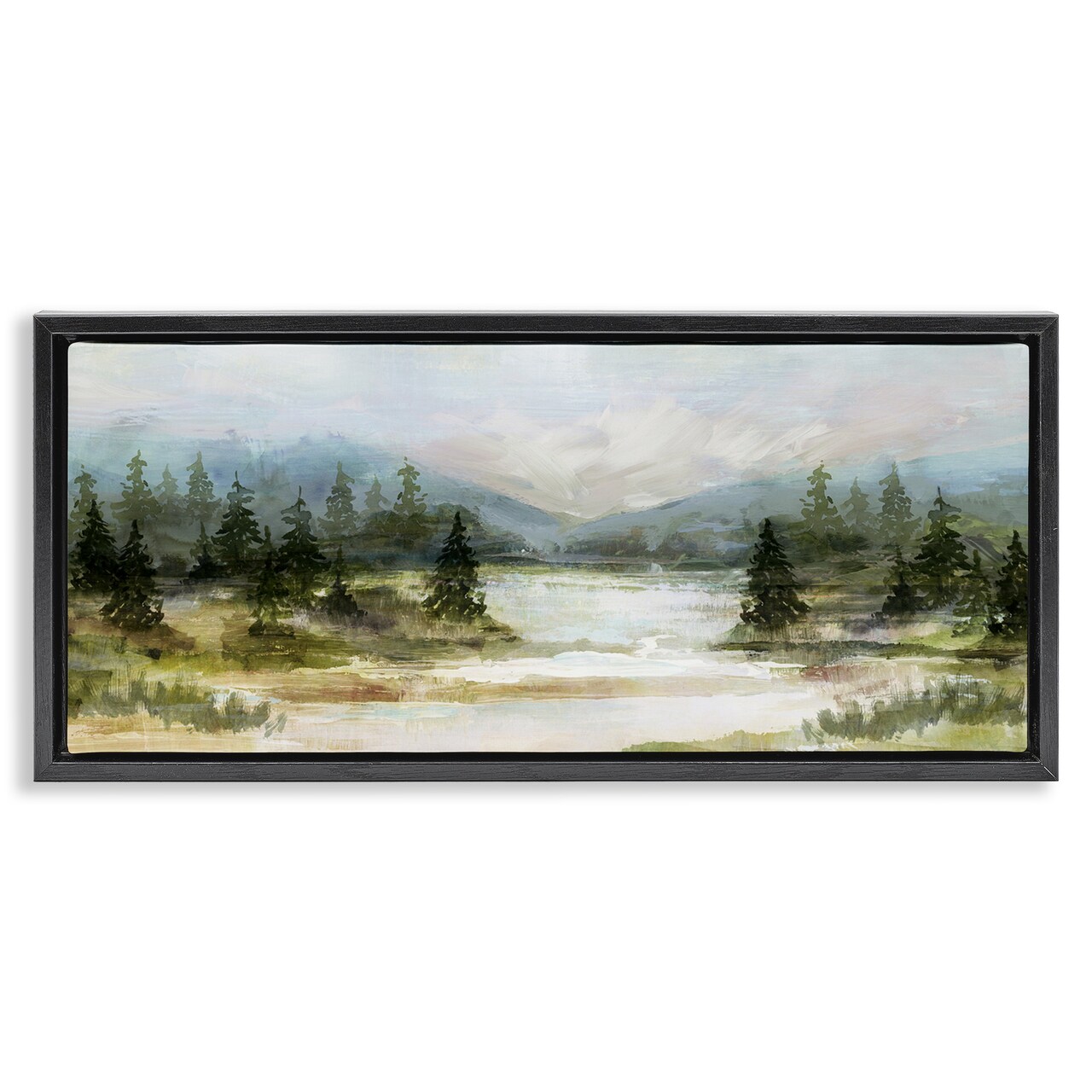 Stupell Industries Vast Country Landscape Rural Mountains Framed Floater Canvas Wall Art